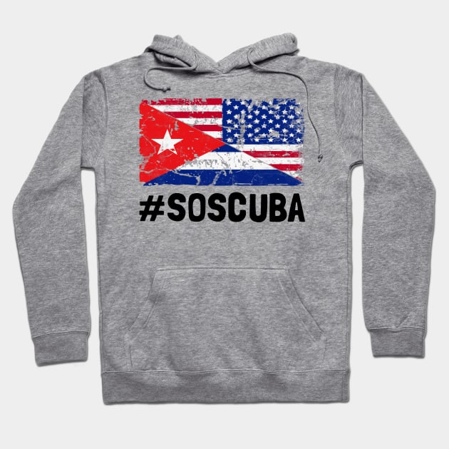 SOS Cuba Flag Free Cuba Libre 2021 Hoodie by dyazagita